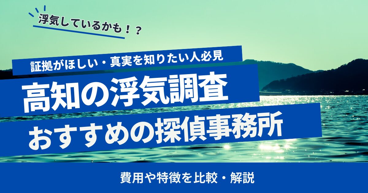 高知 浮気調査