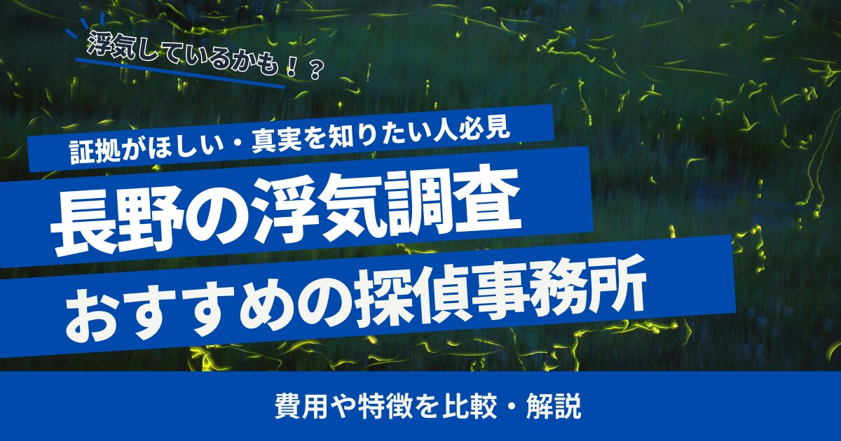 長野 浮気調査