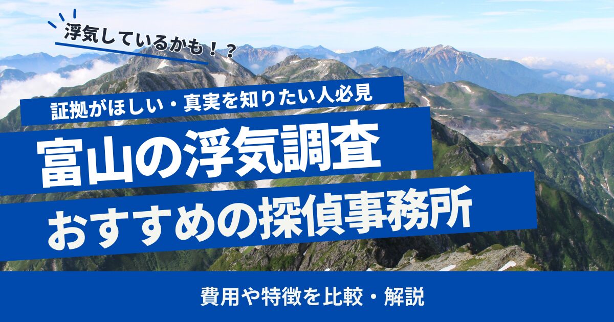 富山 浮気調査